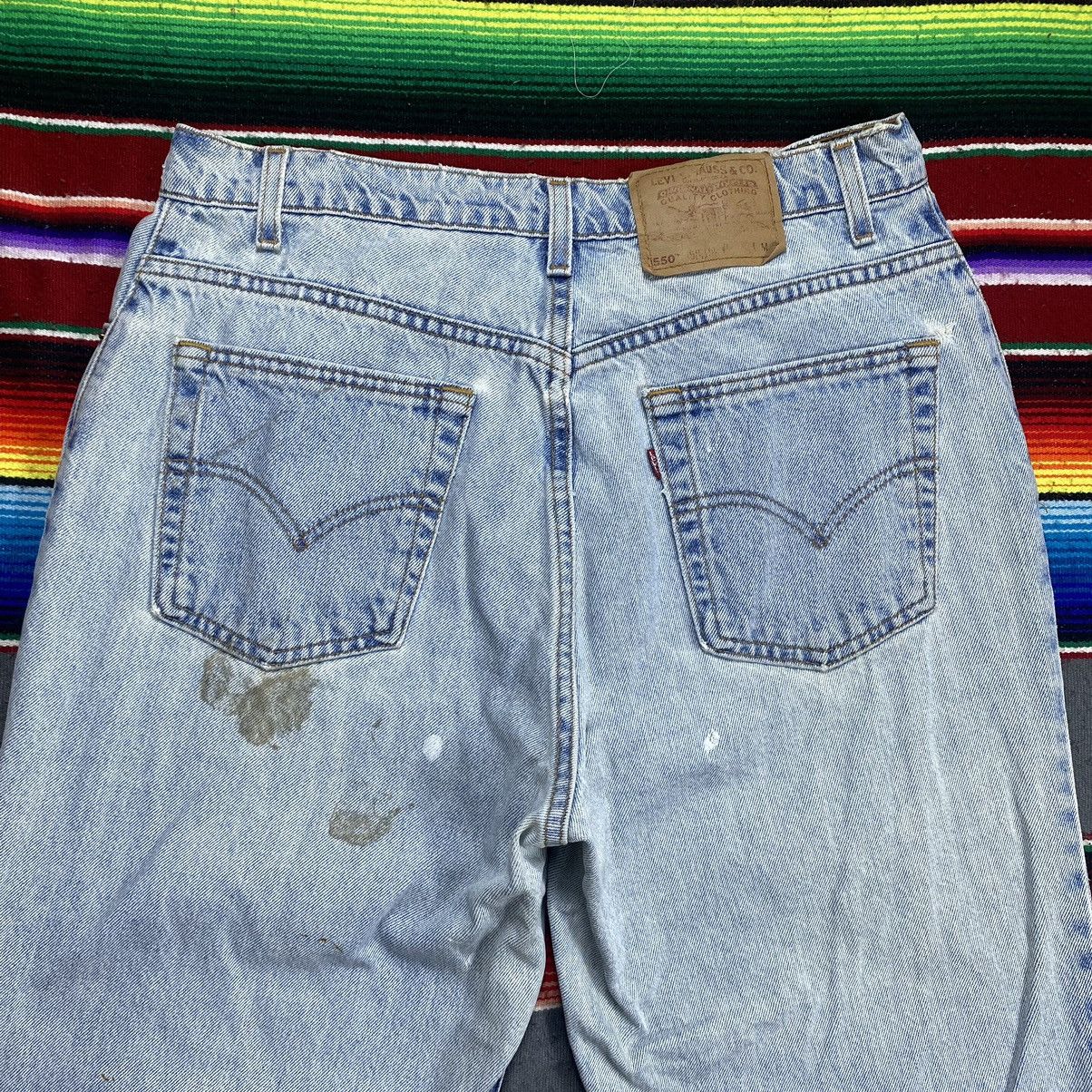 Levi's Vintage Levi’s 550 Leg Tapered Paint Splash Distressed Denim Size US 34 / EU 50 - 13 Thumbnail
