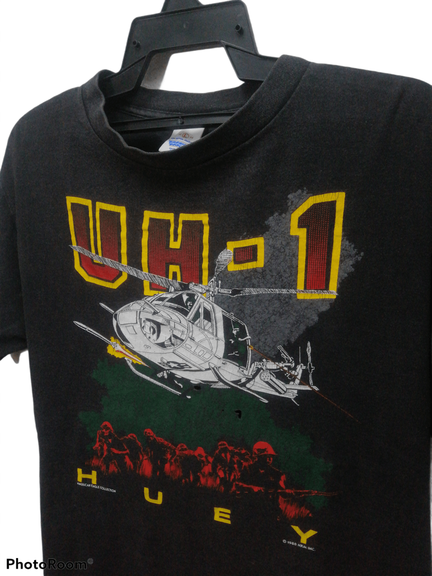 Vintage UH-1 HUEY ARMY HELICOPTER AMERICAN EAGLE COLLECTION 1988 Size US L / EU 52-54 / 3 - 9 Thumbnail