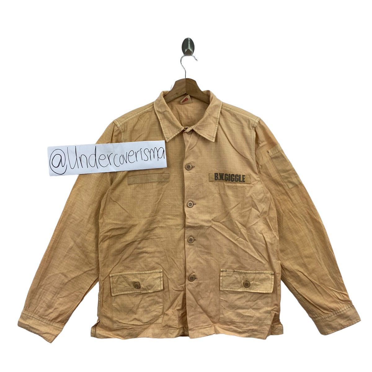 Japanese Brand BW GIGGLE Japan Brand Military Multi Pocket Button Up Yellow Size US M / EU 48-50 / 2 - 1 Thumbnail