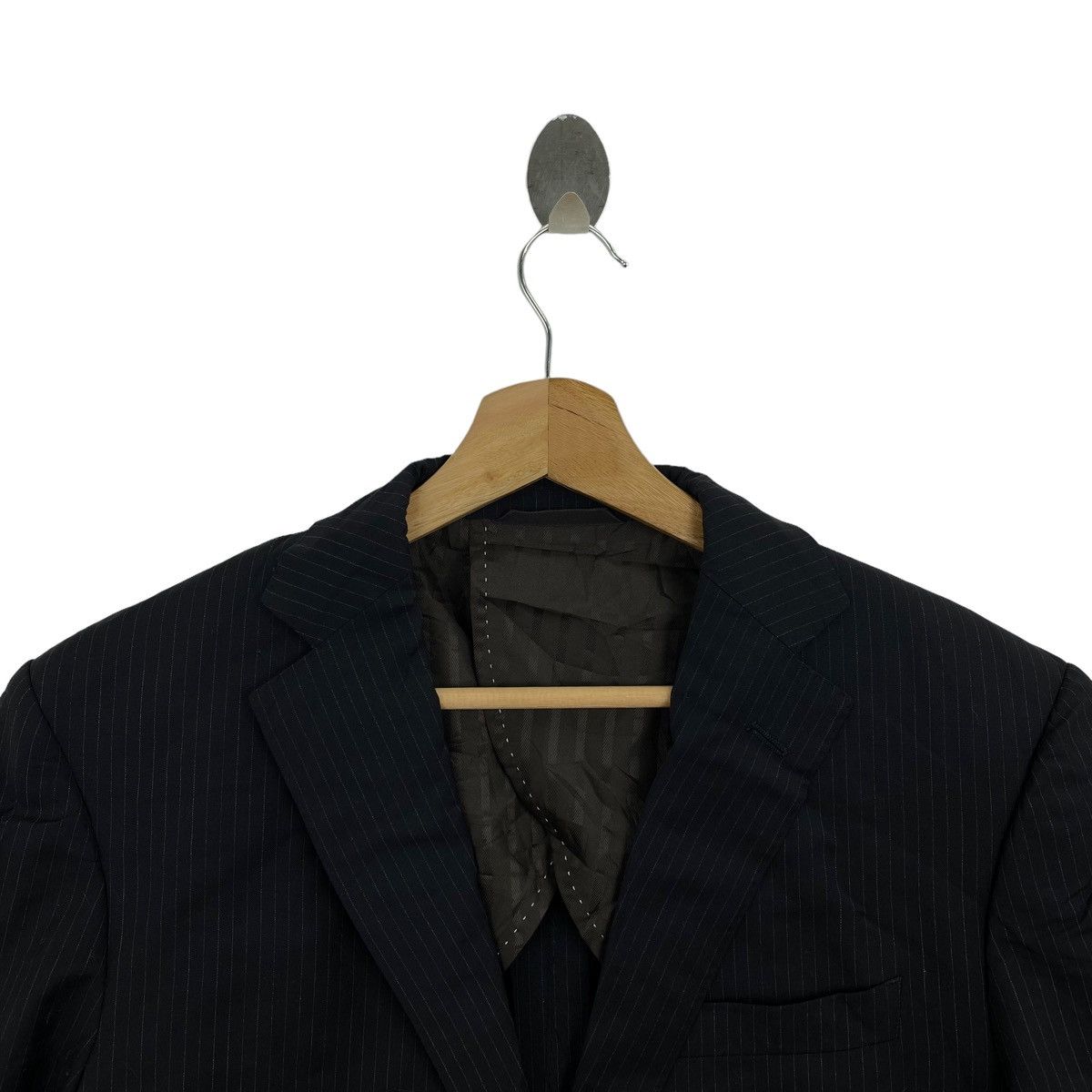 Mr. Junko Mr. JUNKO x LANIFICIO PURO Tessuto Stripe Blazer Coat Jacket Size US M / EU 48-50 / 2 - 2 Thumbnail