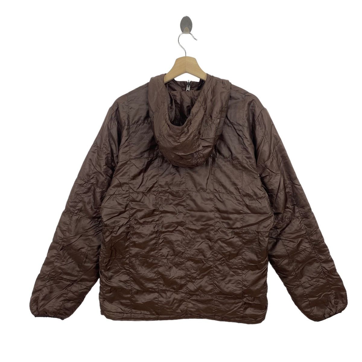 Uniqlo UNIQLO Brown Green Neon Full Zipper Quilted Hooded Jacket Size US M / EU 48-50 / 2 - 7 Thumbnail