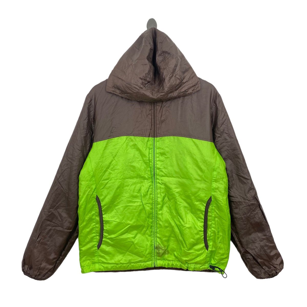Uniqlo UNIQLO Brown Green Neon Full Zipper Quilted Hooded Jacket Size US M / EU 48-50 / 2 - 8 Thumbnail