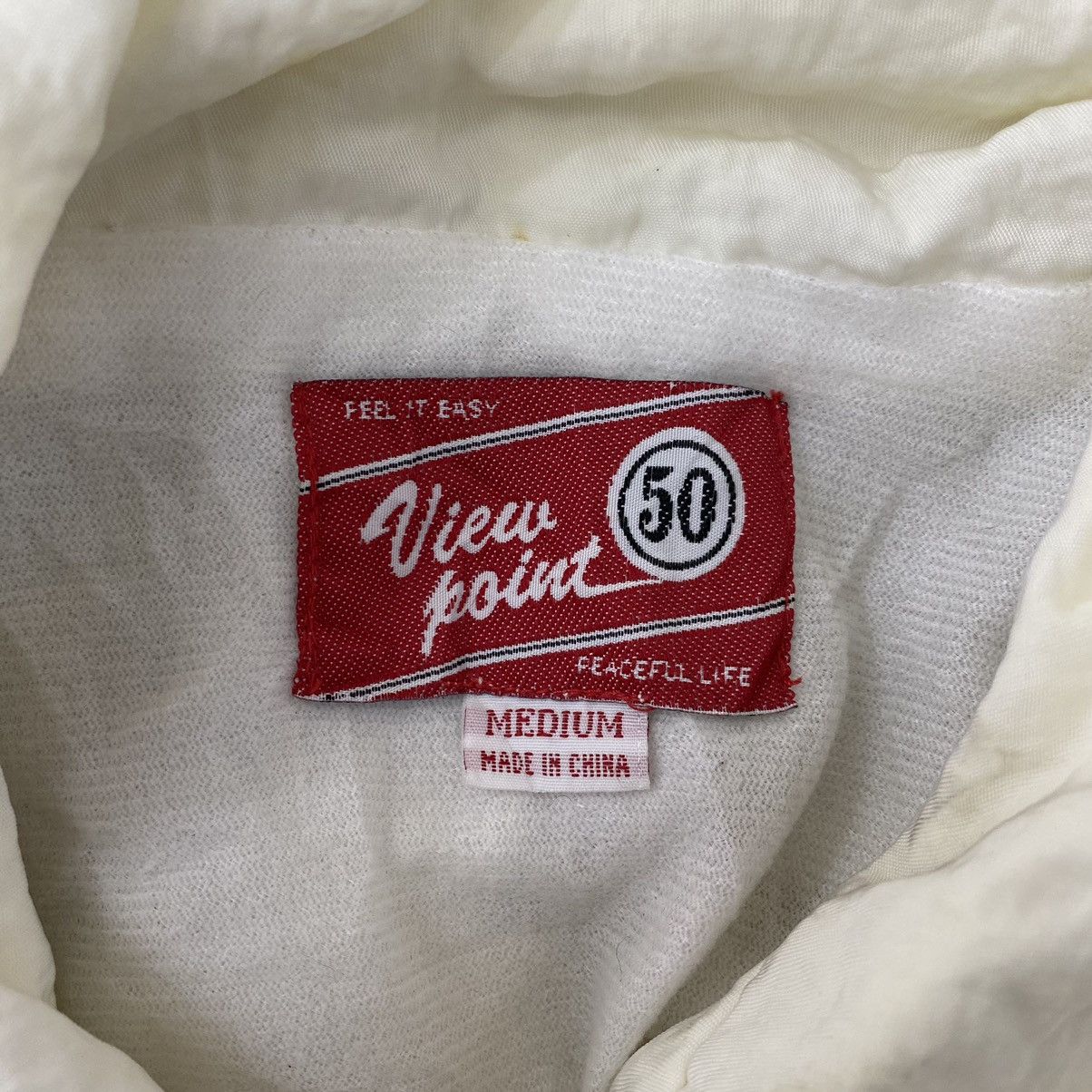 Vintage REAL FAKE Print Cream Bomber Coach Jacket Varsity Size US M / EU 48-50 / 2 - 10 Thumbnail