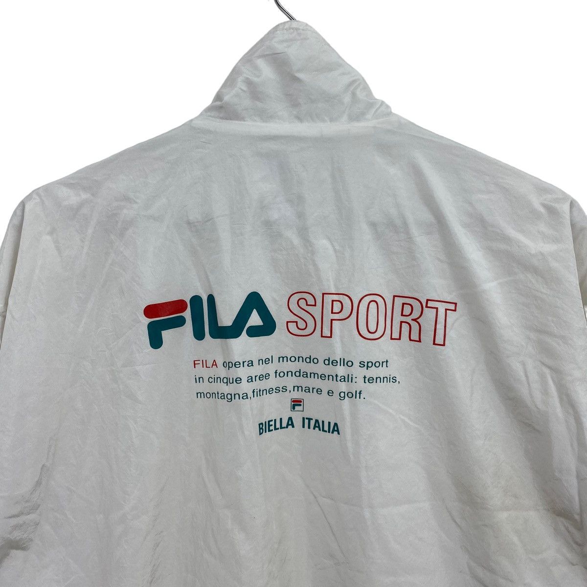 Fila FILA SPORT Bella Italia Back Big Print White Bomber Jacket Size US XL / EU 56 / 4 - 2 Thumbnail