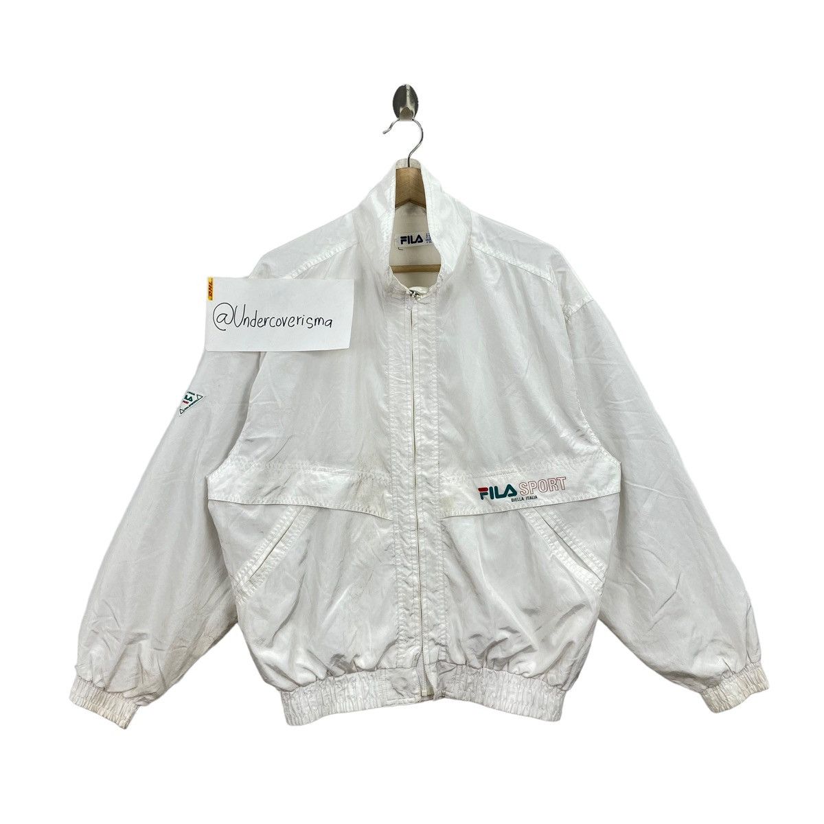 Fila FILA SPORT Bella Italia Back Big Print White Bomber Jacket Size US XL / EU 56 / 4 - 3 Thumbnail