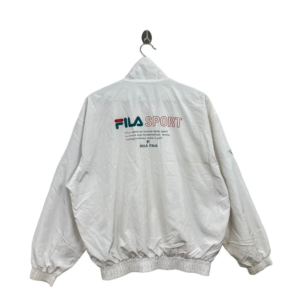 Fila FILA SPORT Bella Italia Back Big Print White Bomber Jacket Size US XL / EU 56 / 4 - 1 Thumbnail