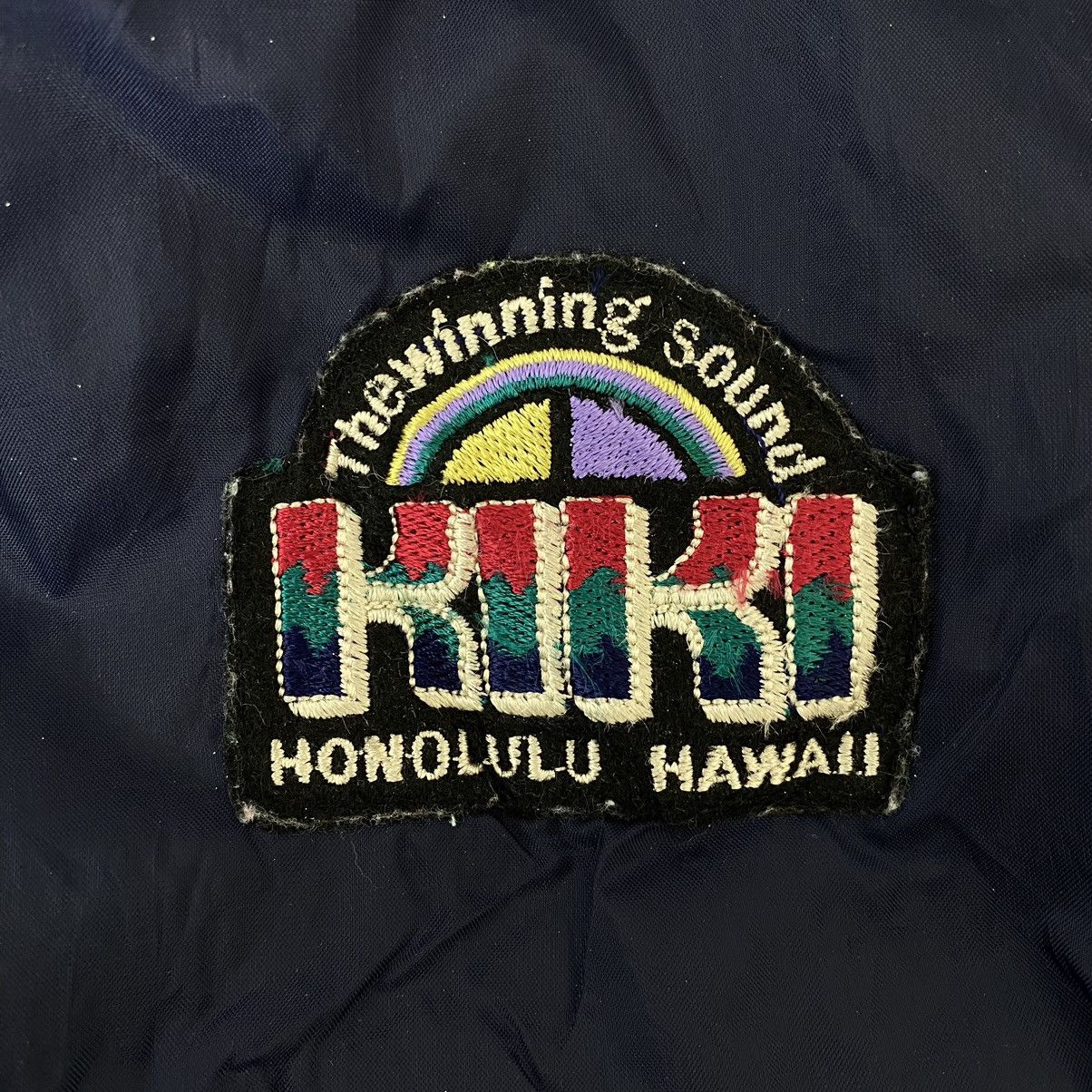 Vintage KIKI HONOLULU HAWAII Navy Windbreaker Coach Jacket Varsity Size US L / EU 52-54 / 3 - 5 Thumbnail
