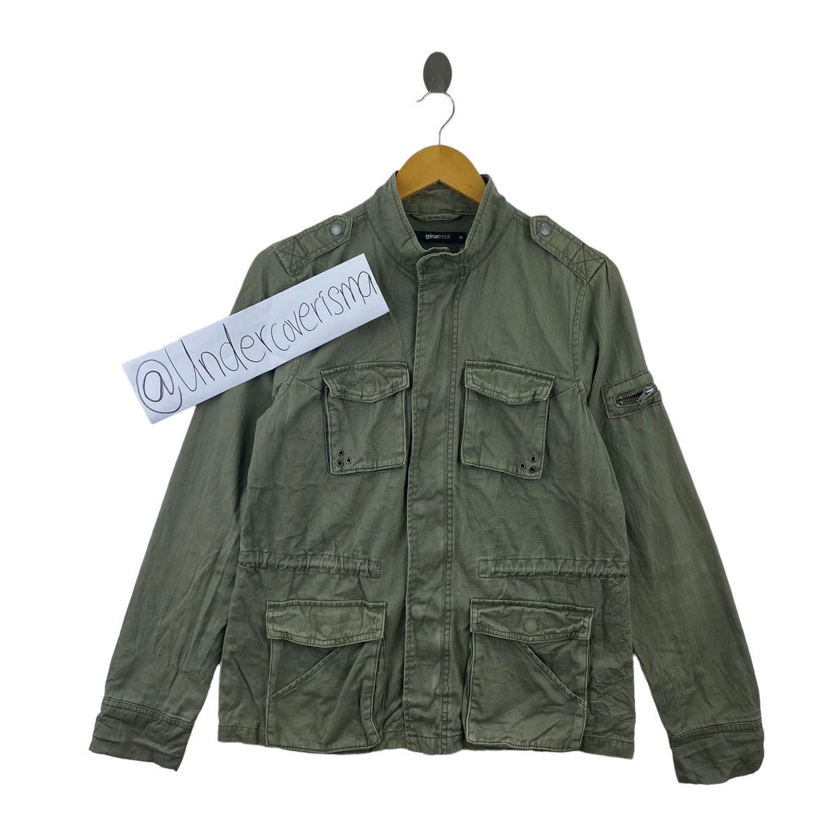 Vintage GINATRICOT Us Army Soldier Jeans Denim Multi Pockets Jacket Size US M / EU 48-50 / 2 - 1 Thumbnail