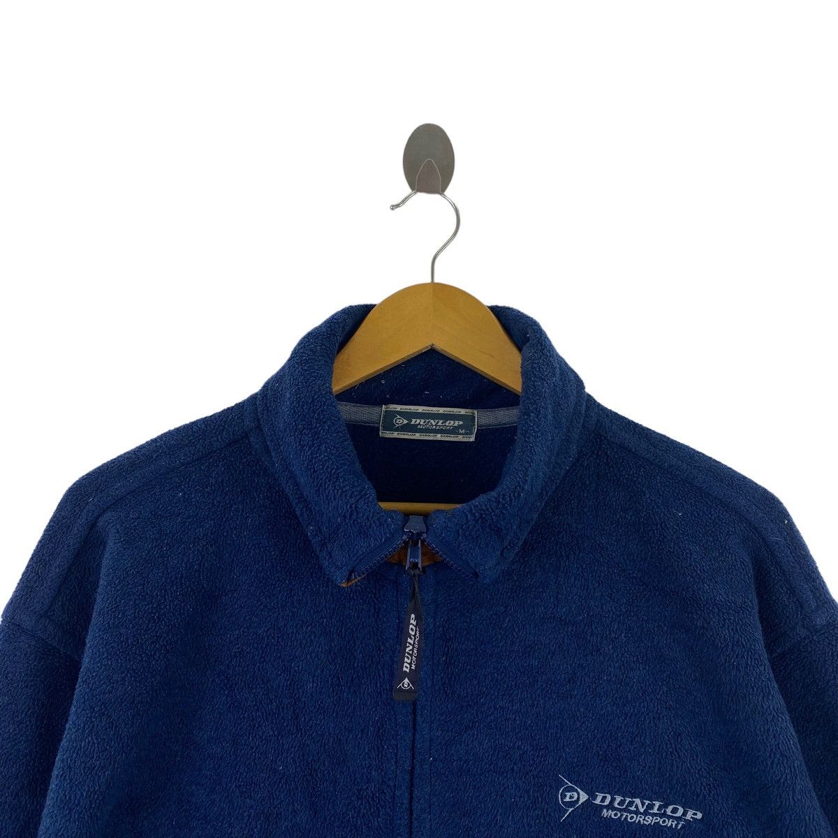 Vintage DUNLOP MOTORSPORT Emboidered Logo Retro Sherpa Bomber Jacket Size US XL / EU 56 / 4 - 2 Thumbnail