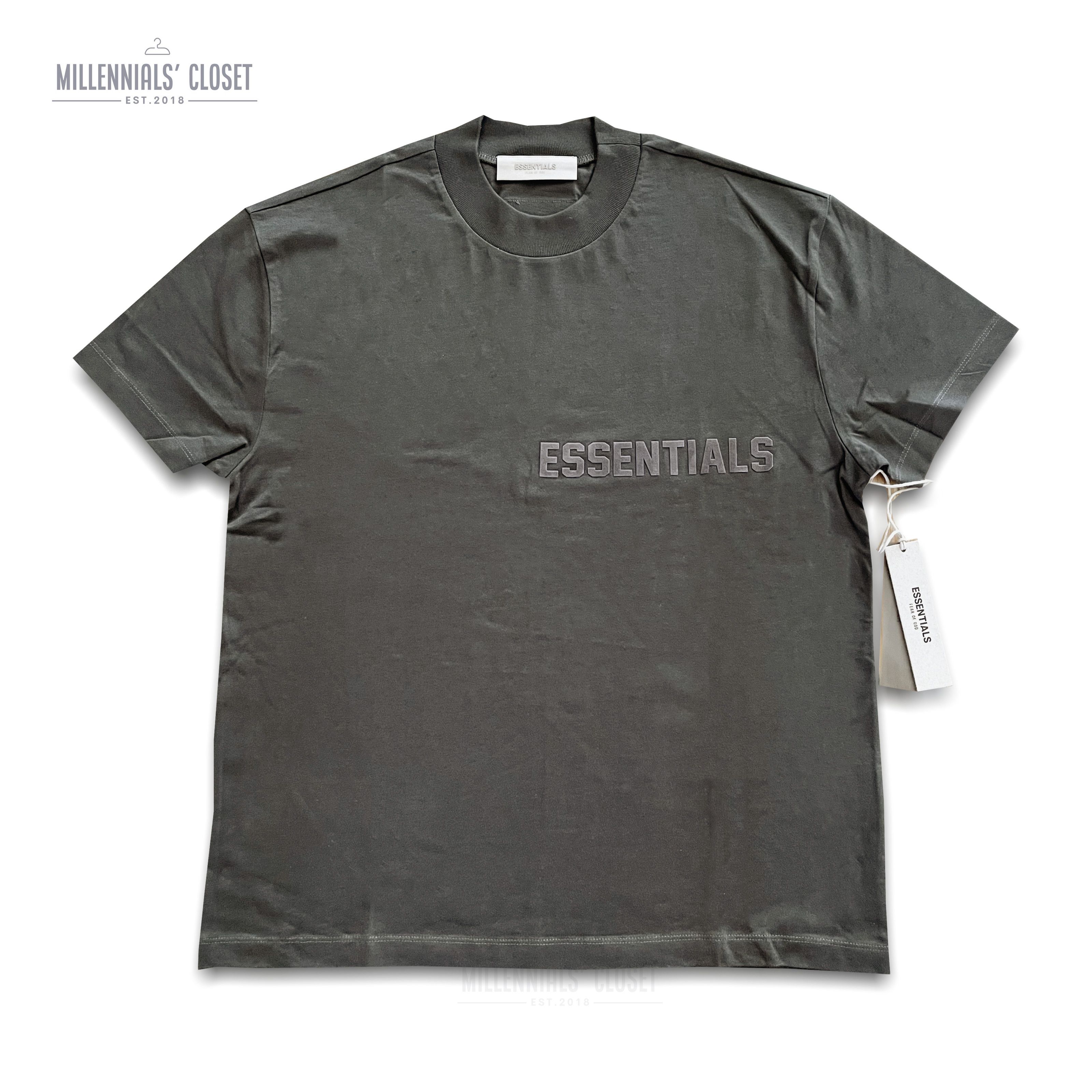 Essentials × Fear of God × Pacsun Fear of God Essentials Off Black T ...