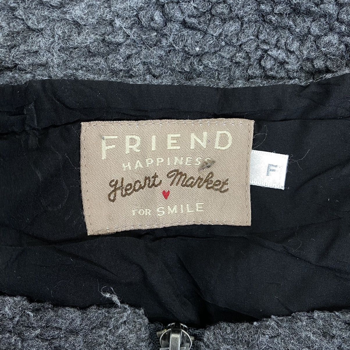 Vintage FRIEND HAPPINESS HEART Market For Smile Deep Pile Sherpa Size US L / EU 52-54 / 3 - 5 Thumbnail