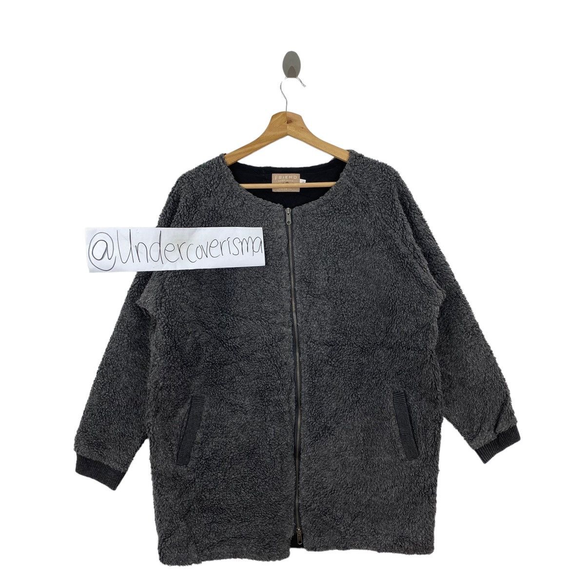 Vintage FRIEND HAPPINESS HEART Market For Smile Deep Pile Sherpa Size US L / EU 52-54 / 3 - 1 Thumbnail