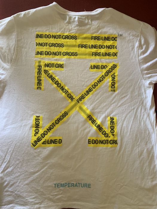 Off white cross hot sale line t shirt