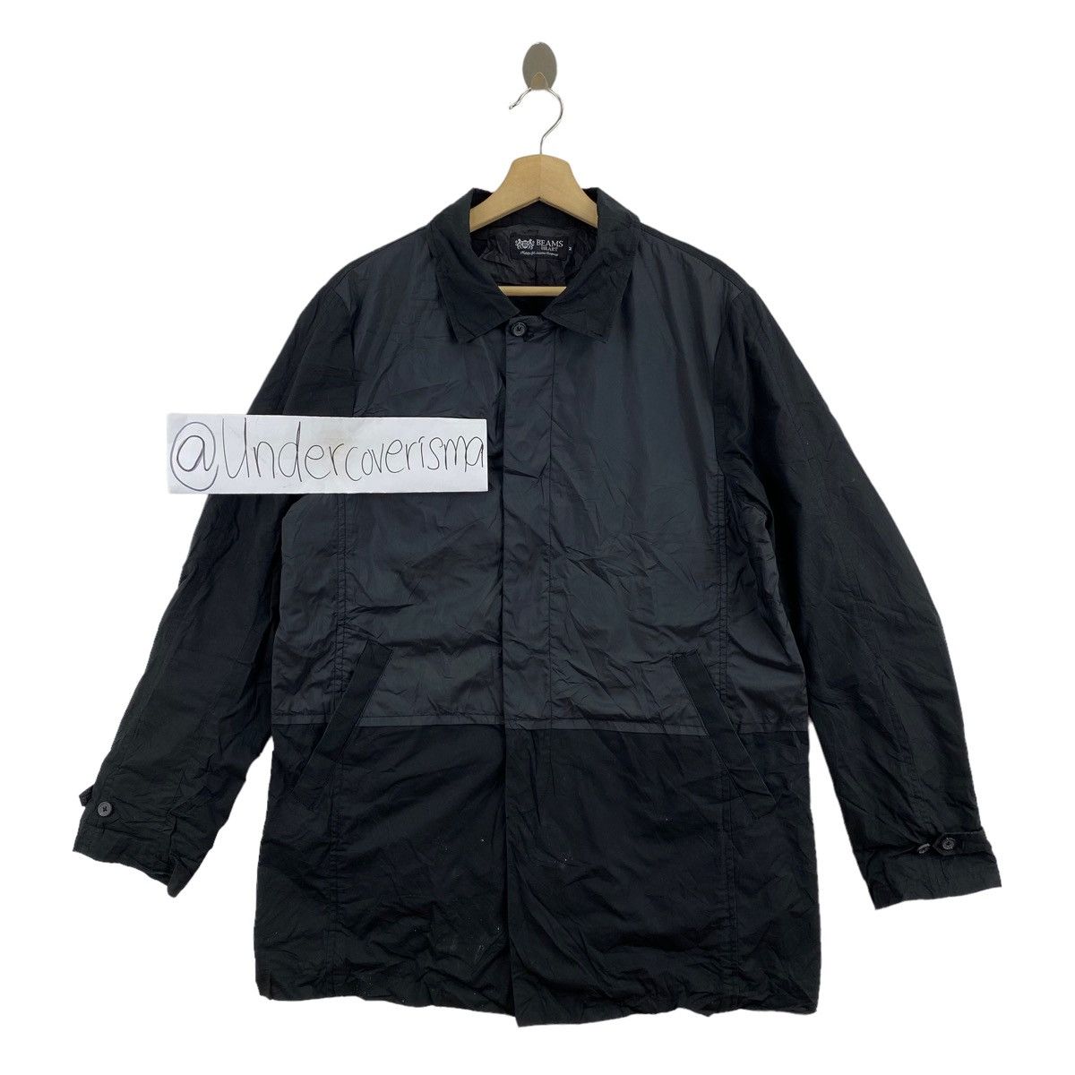 Beams Plus Vintage BEAMS HEART Japanese Brand Black Long Coat Size US M / EU 48-50 / 2 - 1 Thumbnail