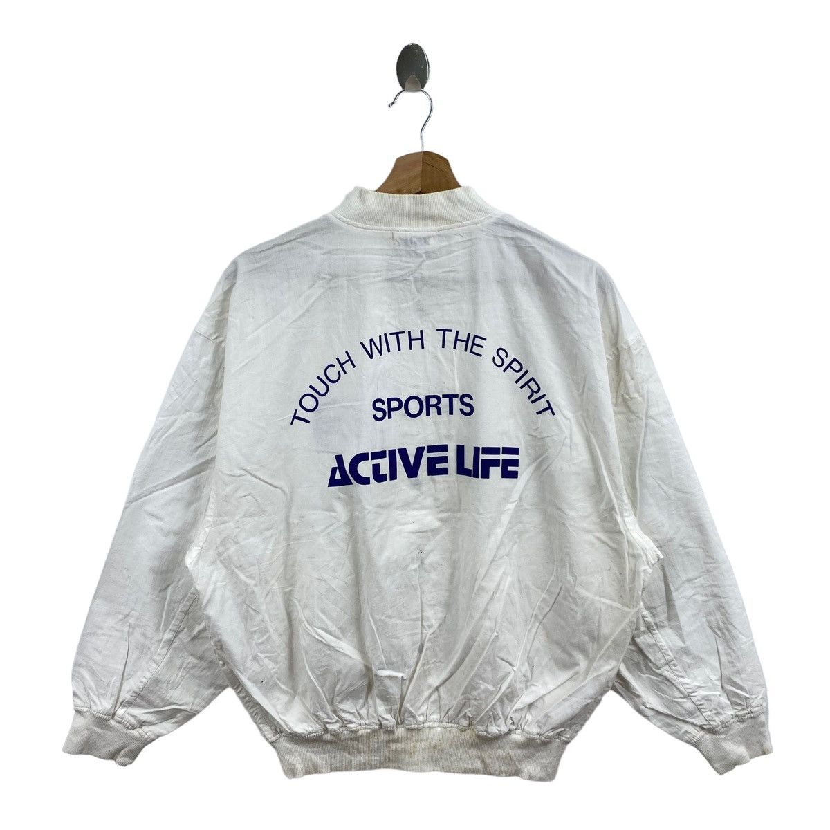image of Vintage Union By Union Corp Touch With The Spirit Sports Active Life in White, Men's (Size Medium)