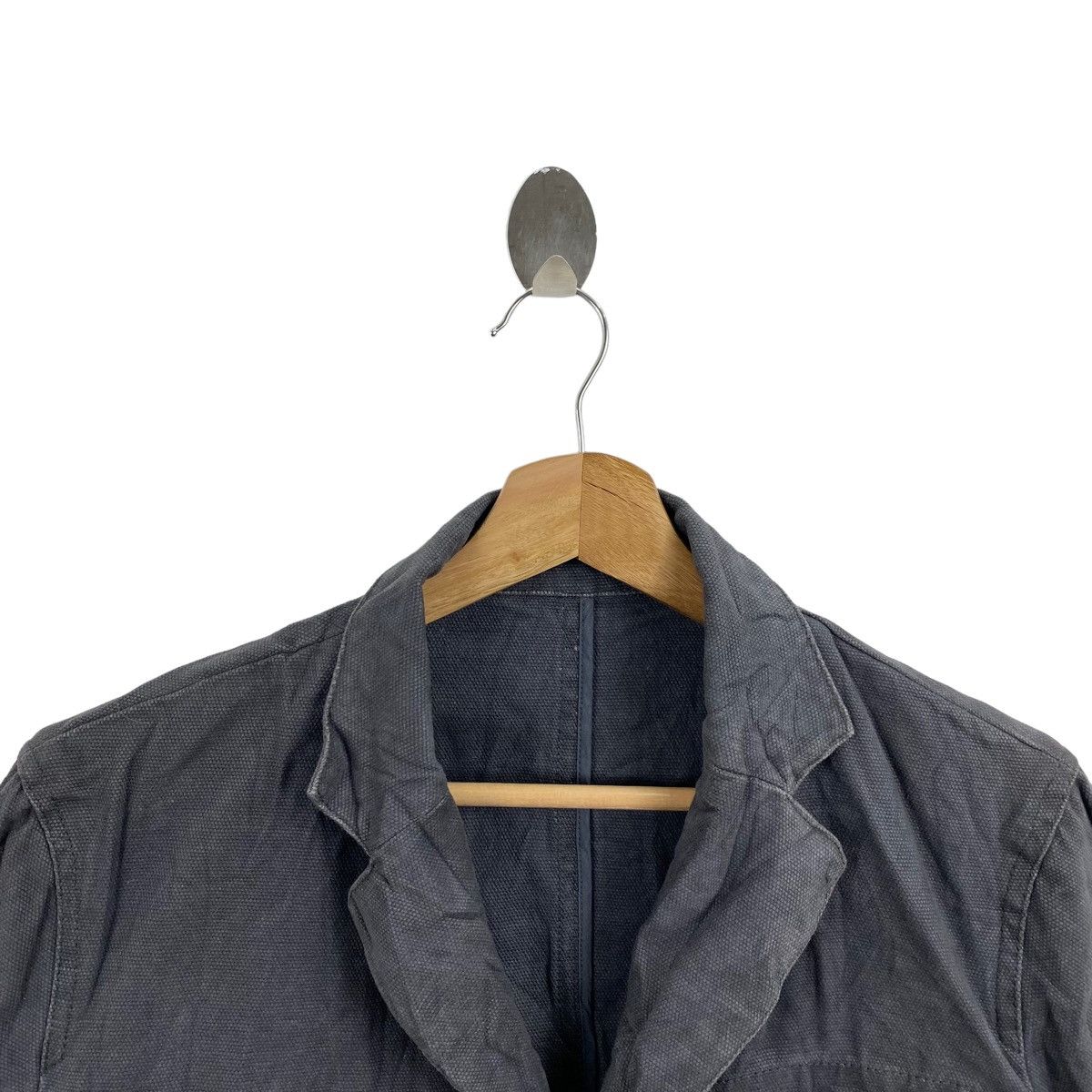 Vintage TAKEO KIKUCHI Japanese Brand Plain Grey Blazer Coat Jacket Size US M / EU 48-50 / 2 - 2 Thumbnail