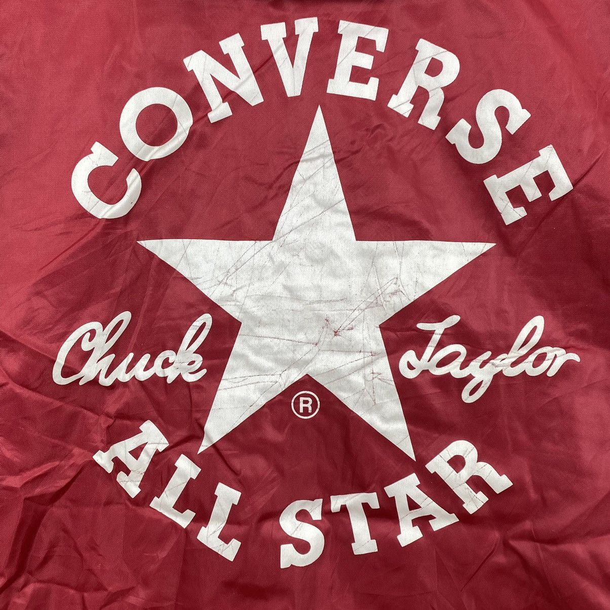Converse CONVERSE ALL STAR Red Hooded Windbreaker Coach Jacket Size US XL / EU 56 / 4 - 2 Thumbnail