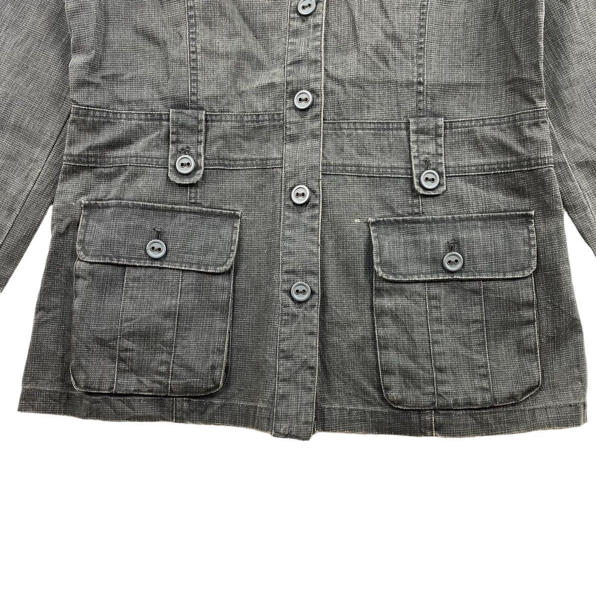 Japanese Brand Vtg PLYMTONE Japan Brand Grey Pocket Button Up Jeans Jacket Size US L / EU 52-54 / 3 - 3 Thumbnail