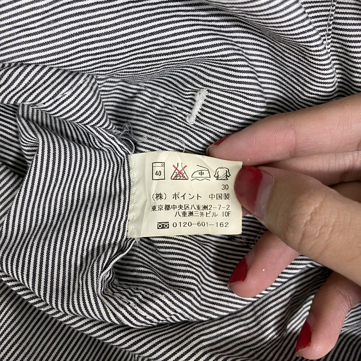 HARE HARE Japanese Brand Stripes Hickory Multi Pocket Hooded Size US S / EU 44-46 / 1 - 4 Thumbnail