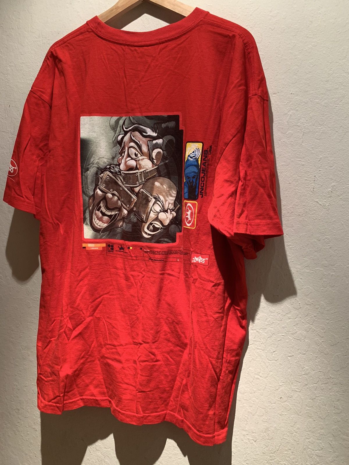 JNCO × Vintage RARE Vintage 2000 JNCO See/Speak/Hear No Evil USA-Made Shirt Size US XL / EU 56 / 4 - 1 Thumbnail