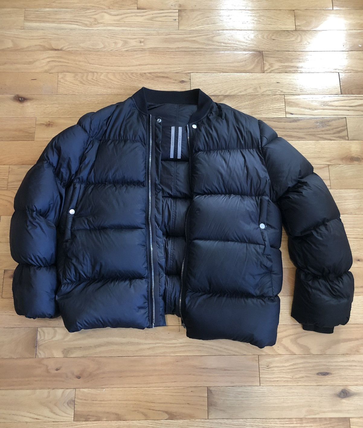 image of Rick Owens Fw19 Larry Puffer Jacket in Black, Men's (Size Small)