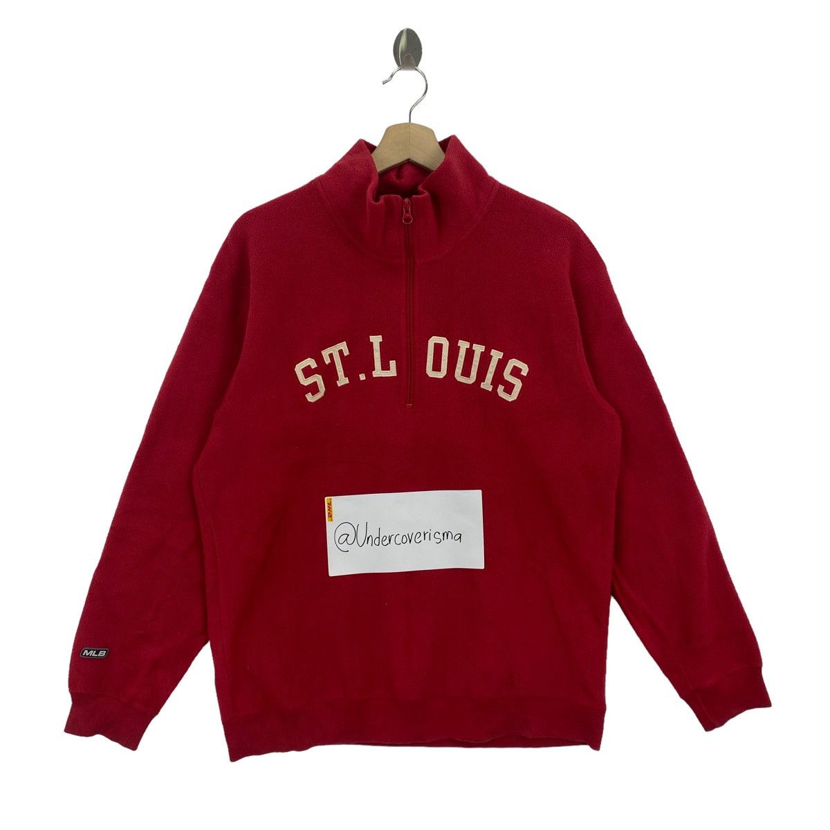 image of St. Louis Mlb Major League Baseball Retro Sherpa Fleece in Red, Men's (Size Large)