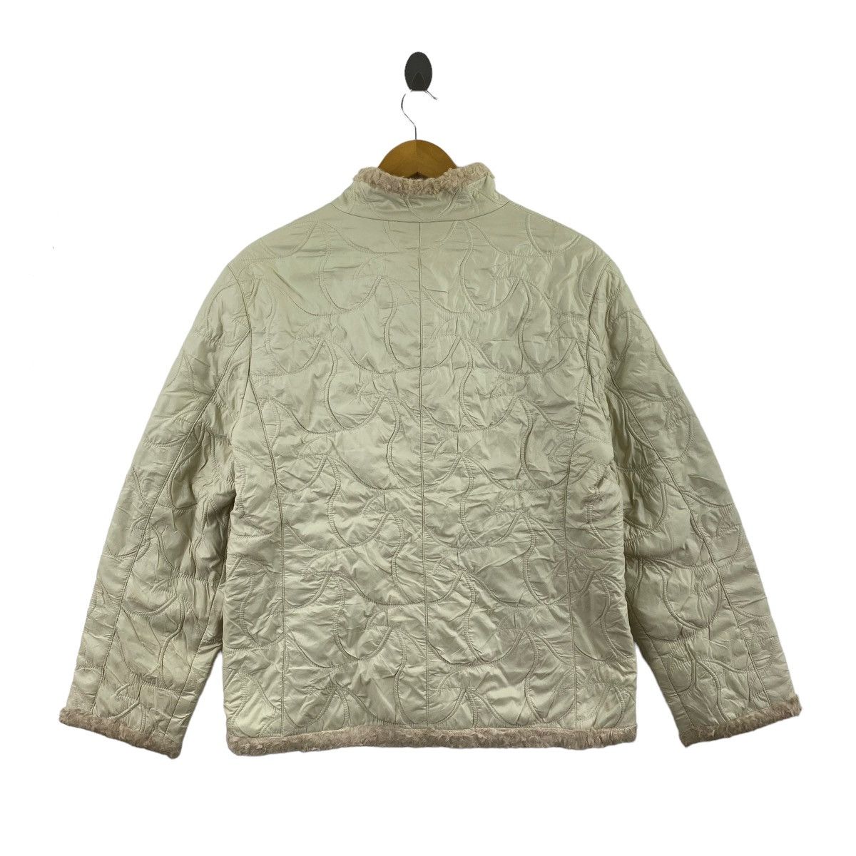 Japanese Brand EN CLOCHE DEUX Japanese Brand Pockets Quilted Beige Jacket Size US M / EU 48-50 / 2 - 6 Thumbnail