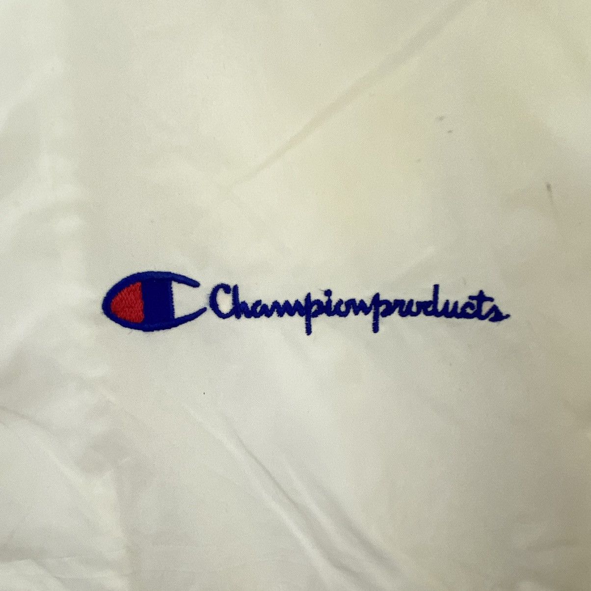 Vintage CHAMPION SCRIPT USA Sportswear Beige Hooded Windbreaker Size US M / EU 48-50 / 2 - 4 Thumbnail