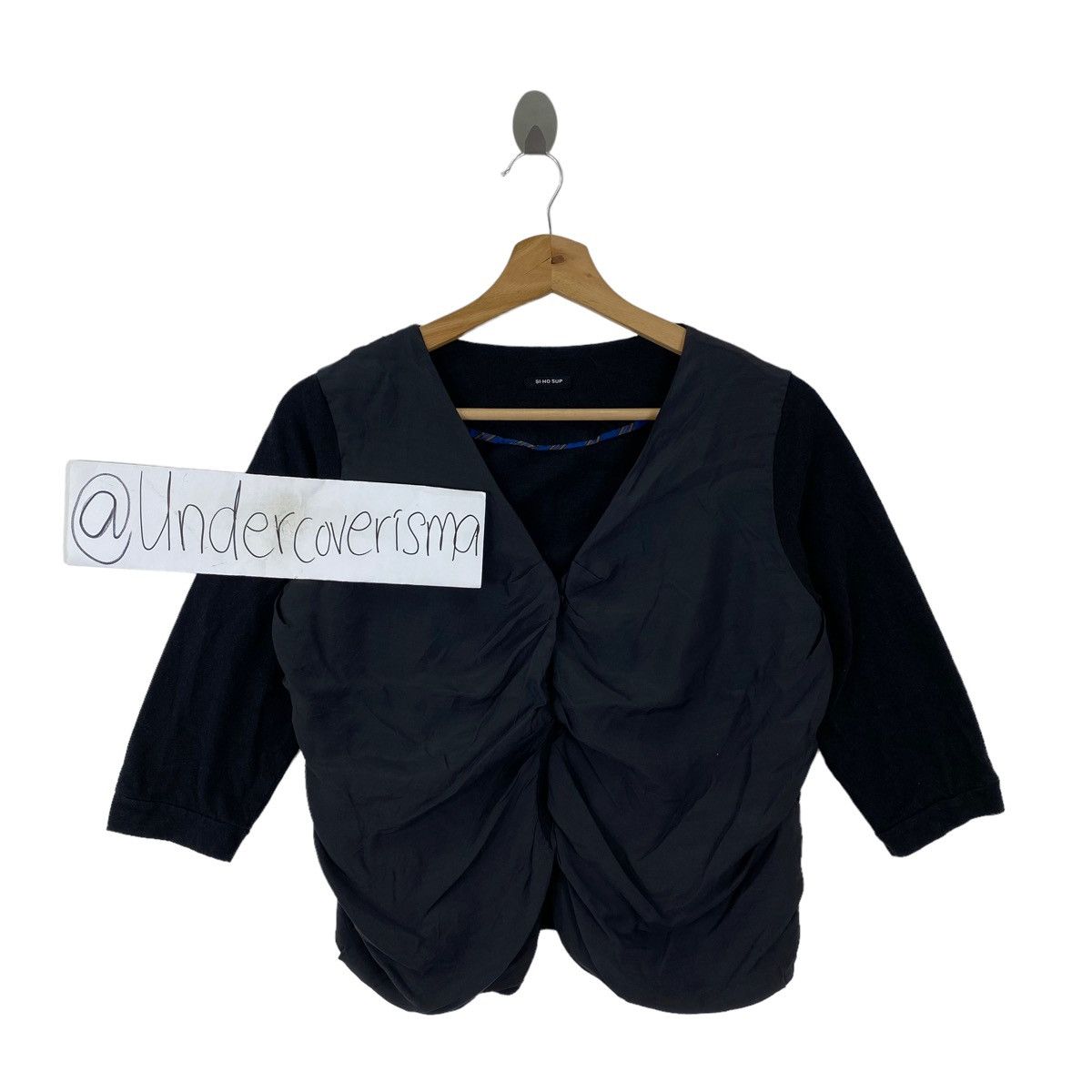 Japanese Brand SI-HO SUP Japanese Brand Black Sexy Short Sleeve Shirt Size S / US 4 / IT 40 - 1 Thumbnail