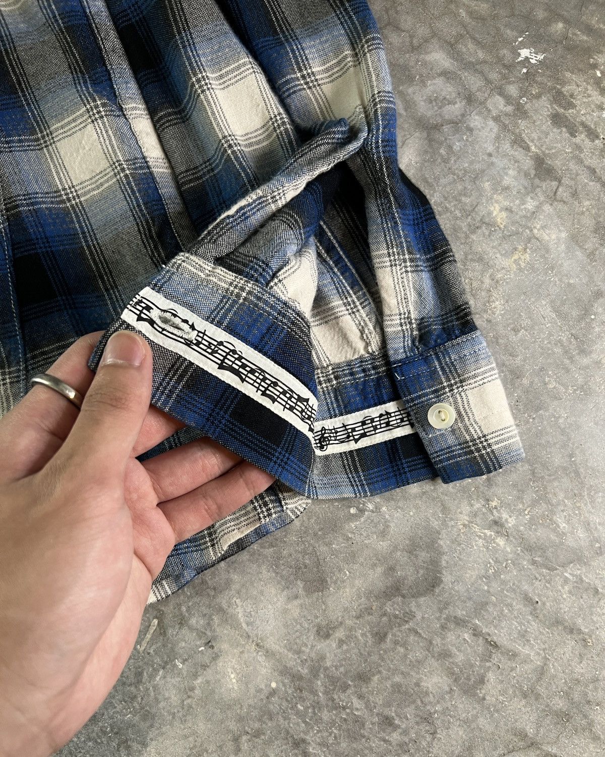 Number (N)ine Number (N)ine SS09 Blue Ombre Check Rayon Shirt Size US M / EU 48-50 / 2 - 8 Thumbnail