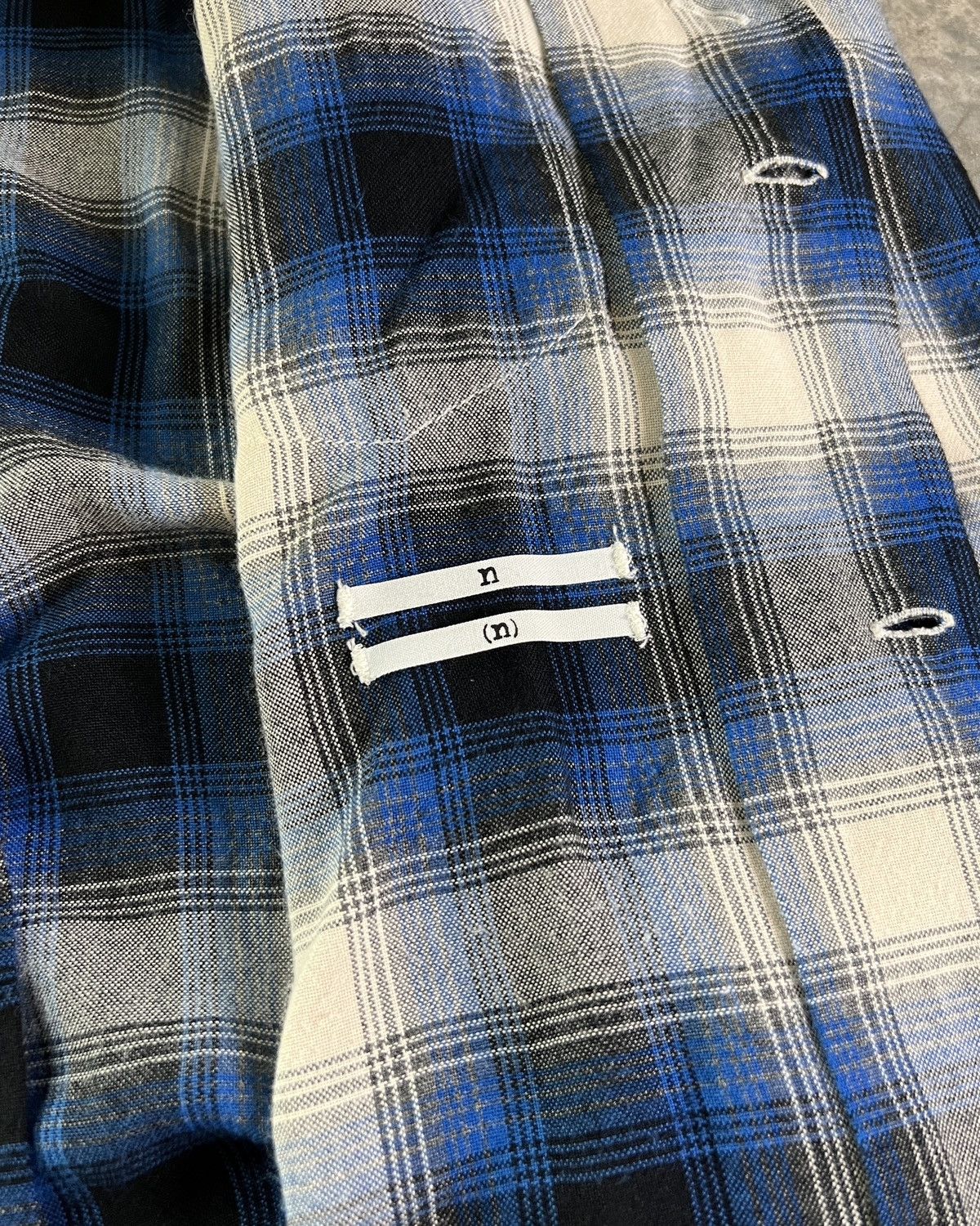 Number (N)ine Number (N)ine SS09 Blue Ombre Check Rayon Shirt Size US M / EU 48-50 / 2 - 9 Thumbnail