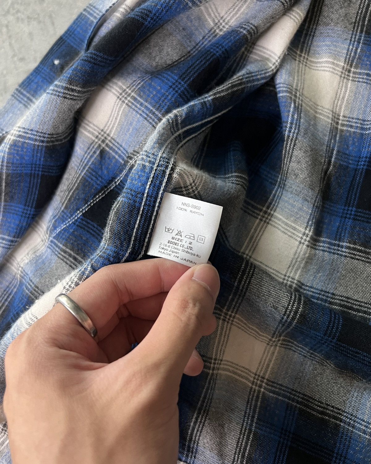Number (N)ine Number (N)ine SS09 Blue Ombre Check Rayon Shirt Size US M / EU 48-50 / 2 - 10 Thumbnail