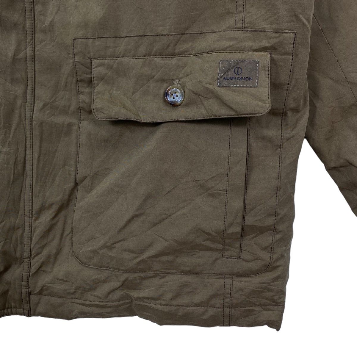 Vintage ALAIN DELON Multi Pocket Full Zip Brown Hiking Windbreaker Size US L / EU 52-54 / 3 - 4 Thumbnail