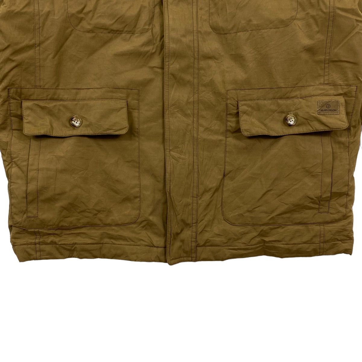 Vintage ALAIN DELON Multi Pocket Full Zip Brown Hiking Windbreaker Size US L / EU 52-54 / 3 - 3 Thumbnail