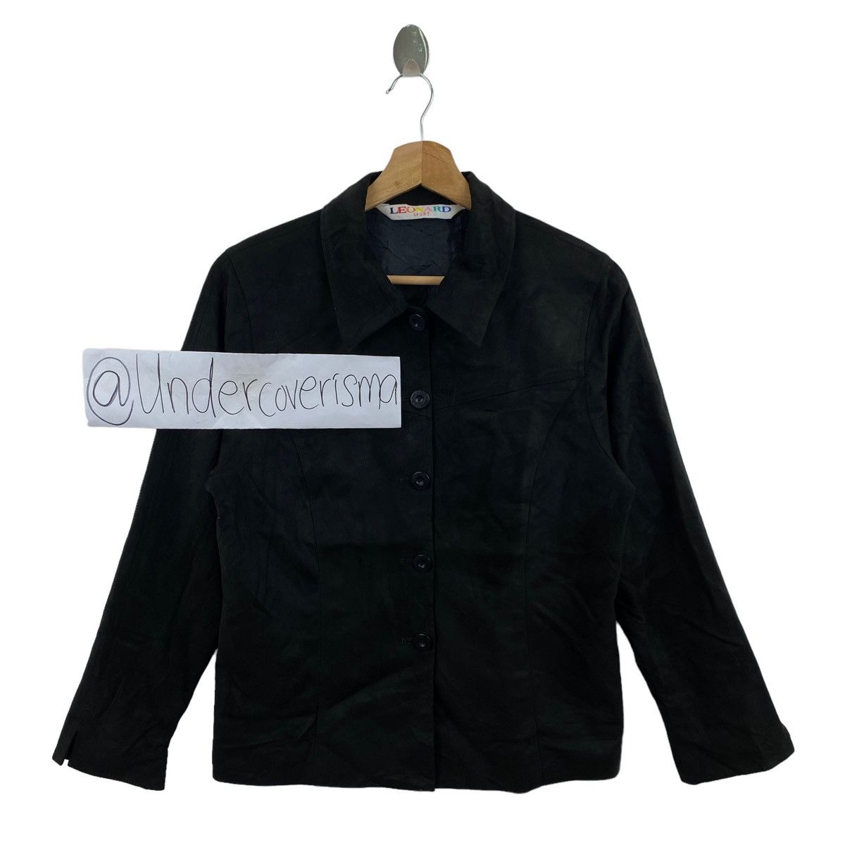 Japanese Brand Vintage LEONARD SPORT Japanese Brand Button Up Black Coat Size US M / EU 48-50 / 2 - 1 Thumbnail