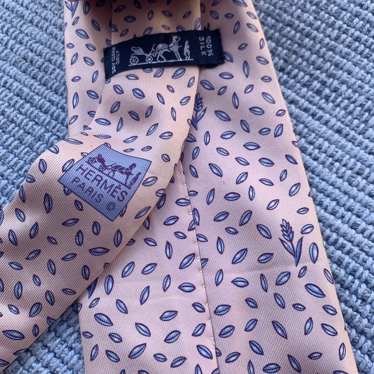 Vintage Vintage hermes pink tie Size ONE SIZE - 5 Thumbnail
