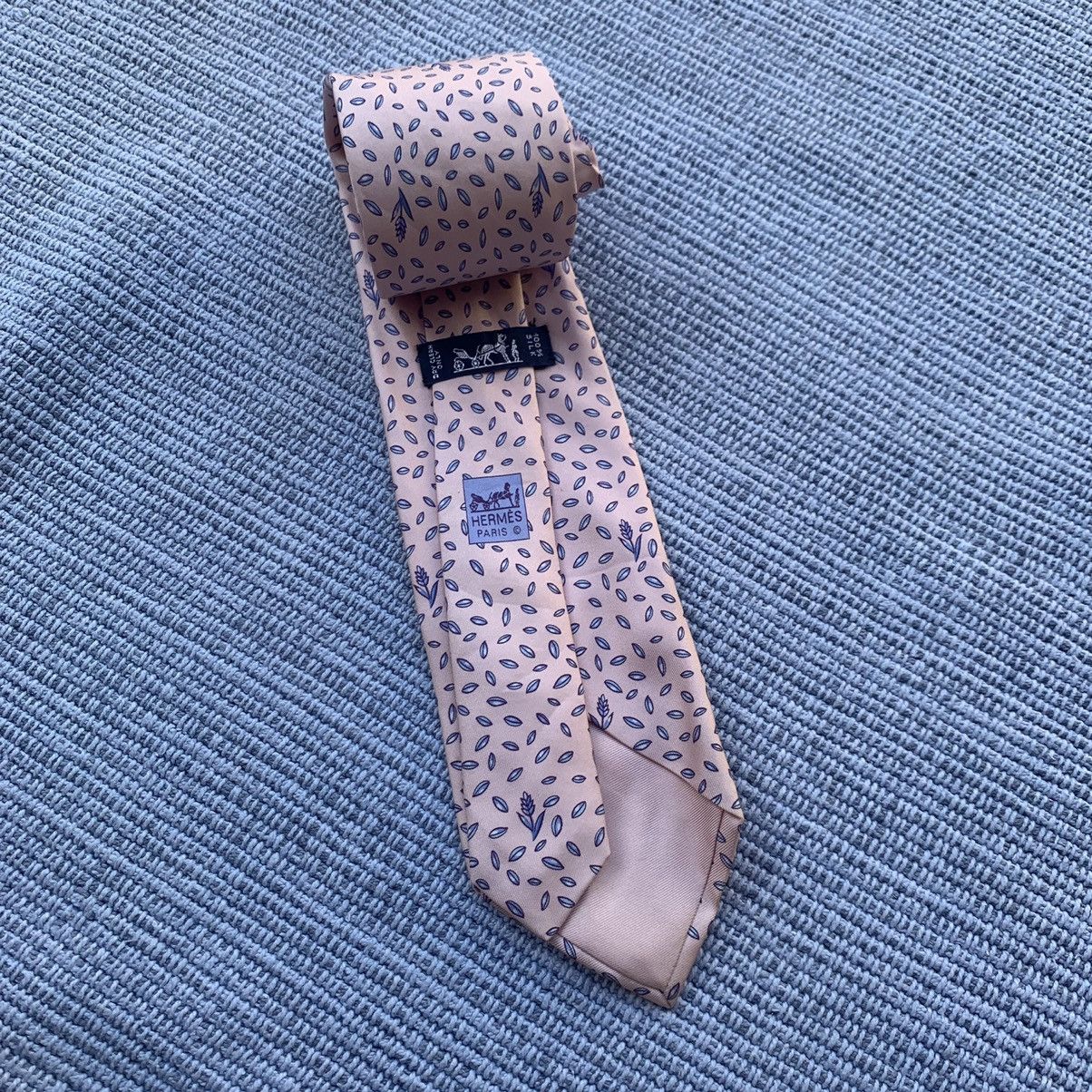 Vintage Vintage hermes pink tie Size ONE SIZE - 3 Thumbnail