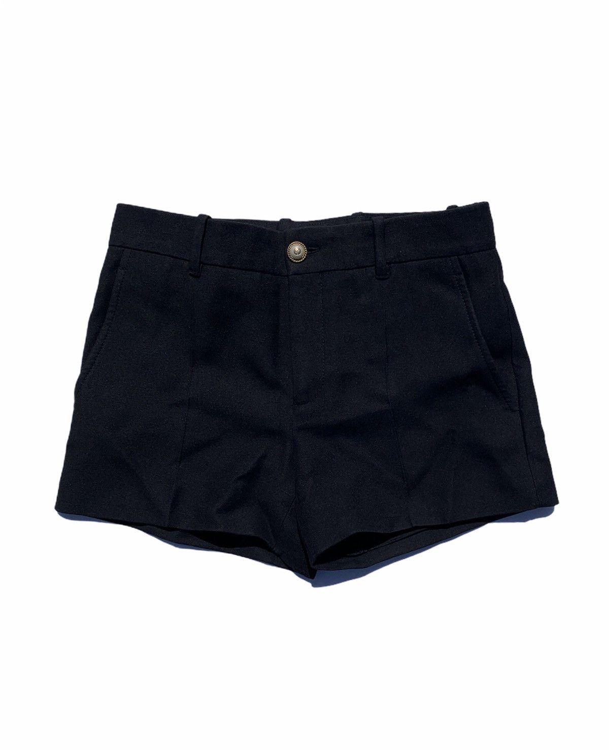 Gucci Gucci Black Silk Wool Tailored Shorts Size 36 Size 25" / US 0 / IT 36 - 1 Thumbnail