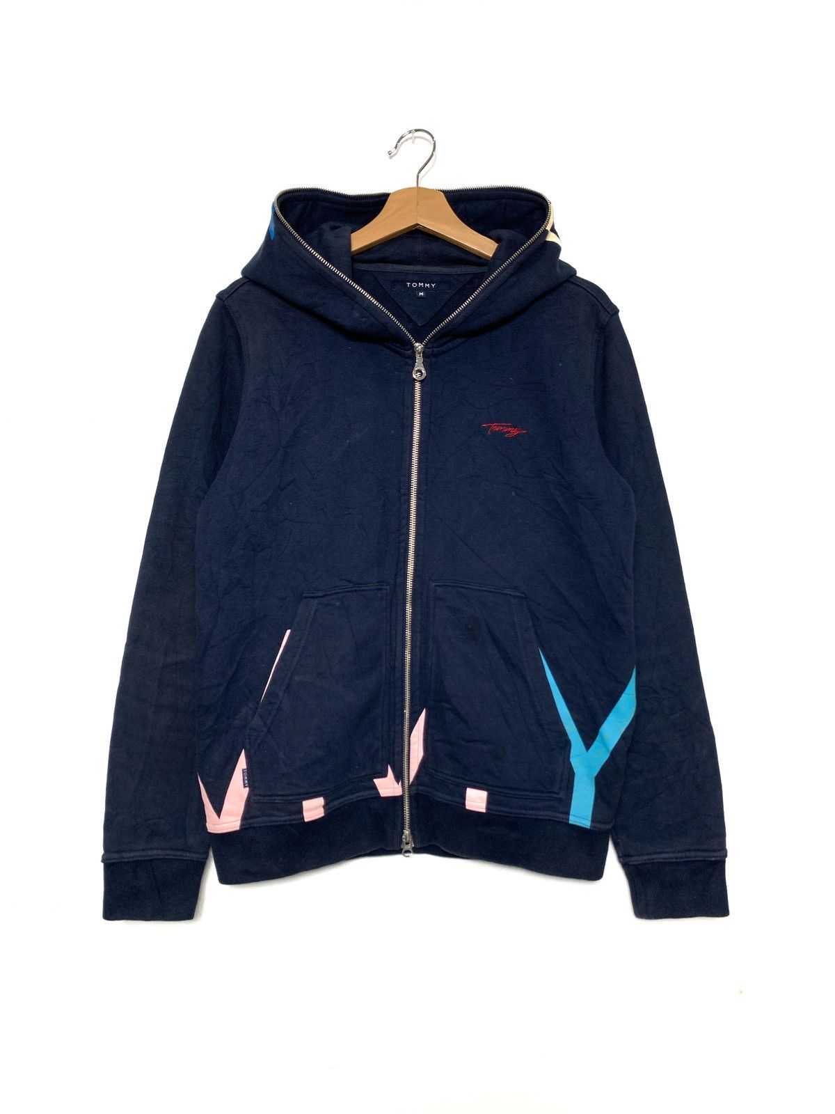 Tommy Hilfiger Very Rare‼️ Tommy Hilfiger NyC Logo Full Zipper Hoodie Size US M / EU 48-50 / 2 - 3 Thumbnail