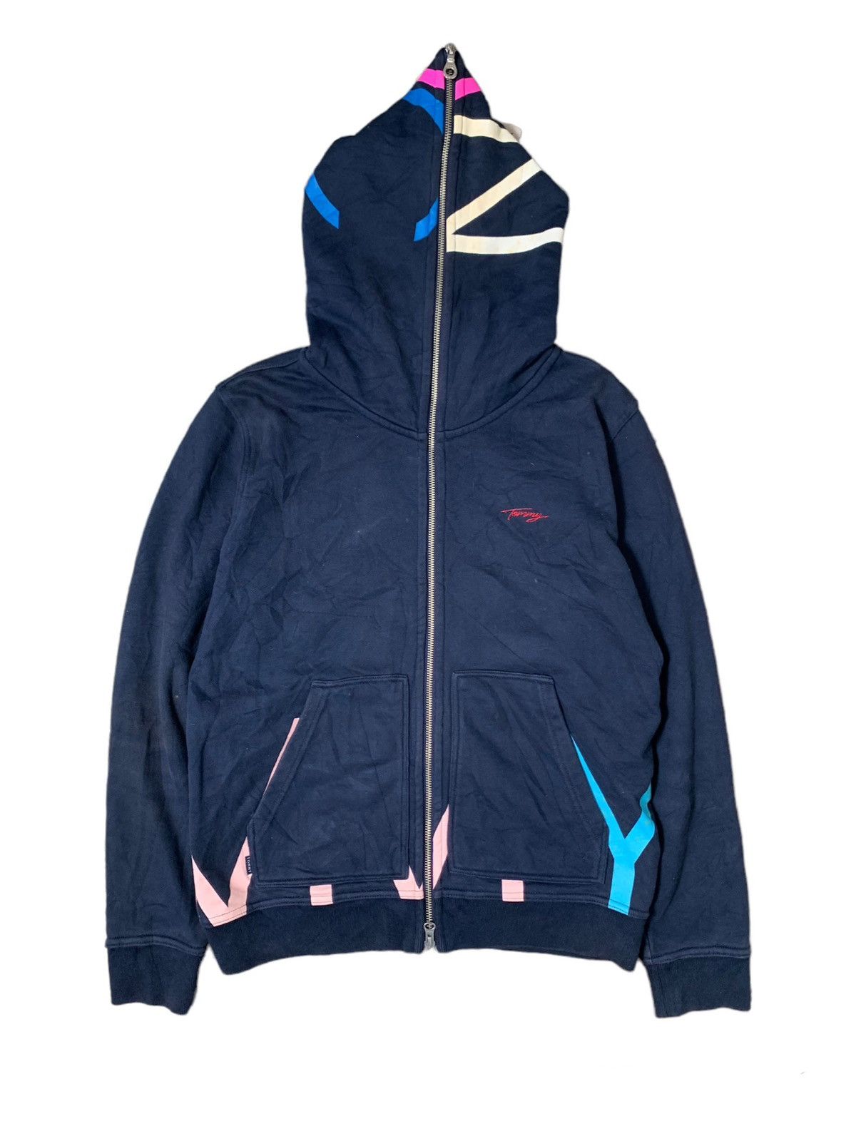 Tommy Hilfiger Very Rare‼️ Tommy Hilfiger NyC Logo Full Zipper Hoodie Size US M / EU 48-50 / 2 - 5 Thumbnail