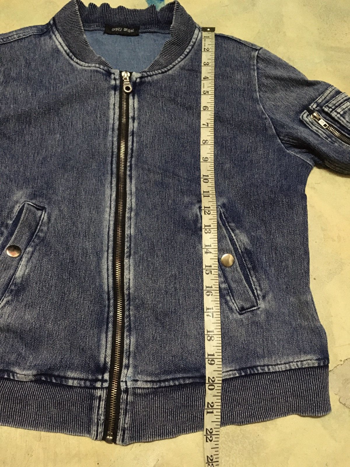 Japanese Brand Japanese Brand Bomber Style Jacket Denim Size US S / EU 44-46 / 1 - 8 Thumbnail