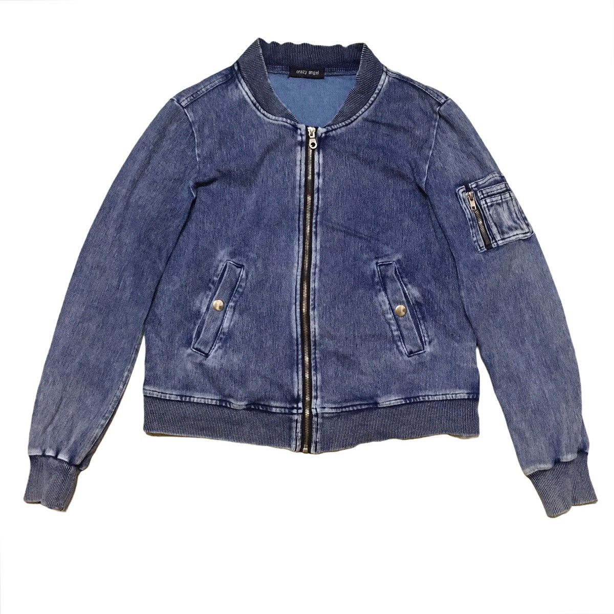 Japanese Brand Japanese Brand Bomber Style Jacket Denim Size US S / EU 44-46 / 1 - 1 Thumbnail