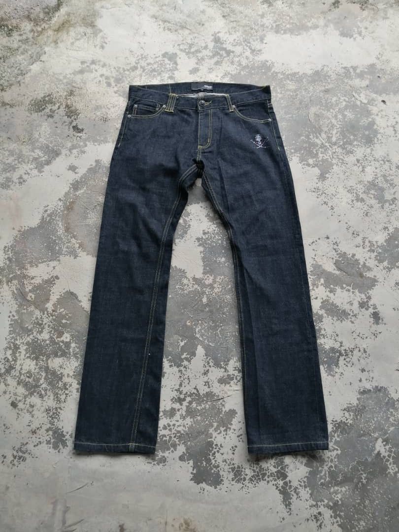 Japanese Brand SICKS💥ABORDAGE by HIROMU TAKAHARA Redline Jeans Size US 34 / EU 50 - 2 Thumbnail