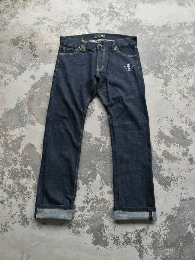 Japanese Brand SICKS💥ABORDAGE by HIROMU TAKAHARA Redline Jeans Size US 34 / EU 50 - 3 Thumbnail