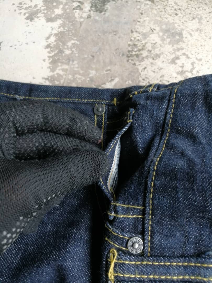 Japanese Brand SICKS💥ABORDAGE by HIROMU TAKAHARA Redline Jeans Size US 34 / EU 50 - 6 Thumbnail