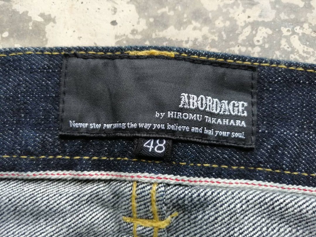 Japanese Brand SICKS💥ABORDAGE by HIROMU TAKAHARA Redline Jeans Size US 34 / EU 50 - 9 Thumbnail