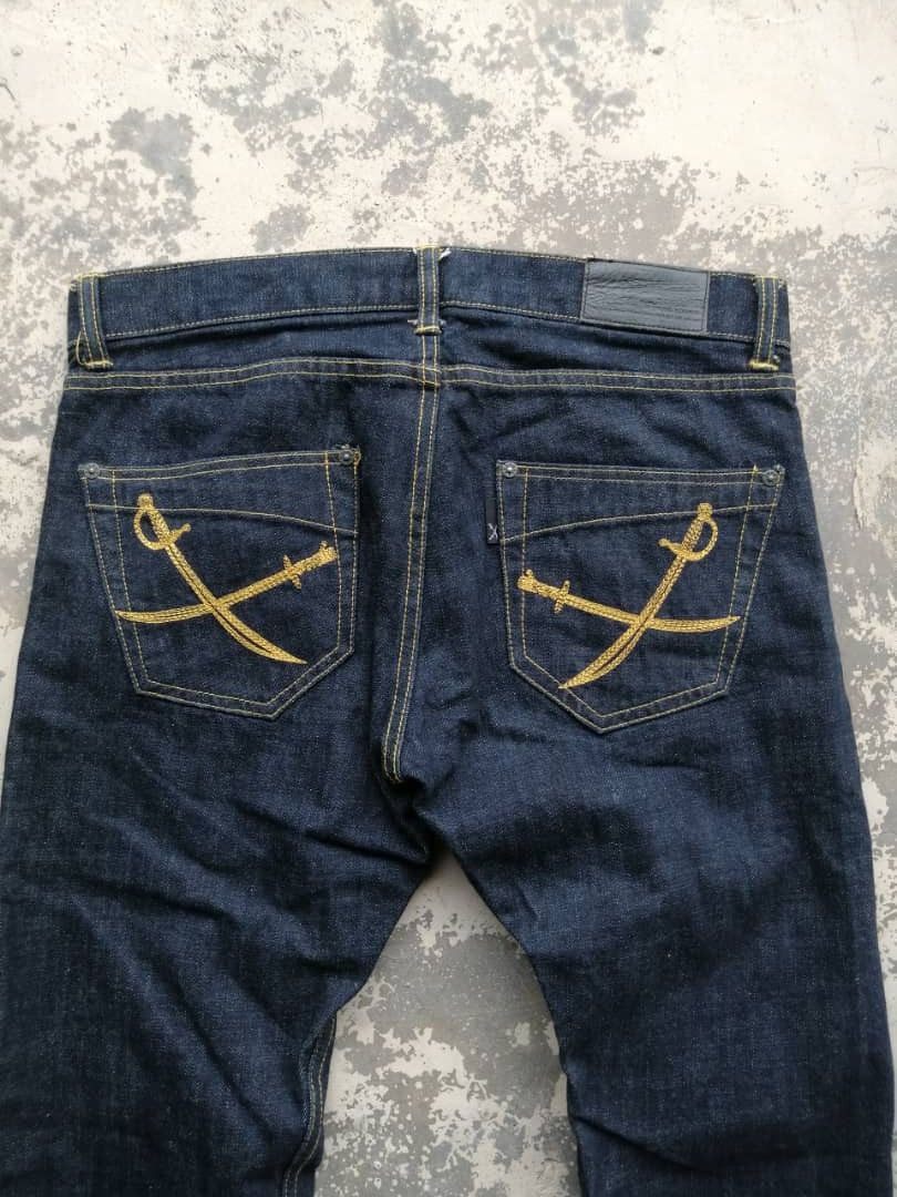 Japanese Brand SICKS💥ABORDAGE by HIROMU TAKAHARA Redline Jeans Size US 34 / EU 50 - 13 Thumbnail