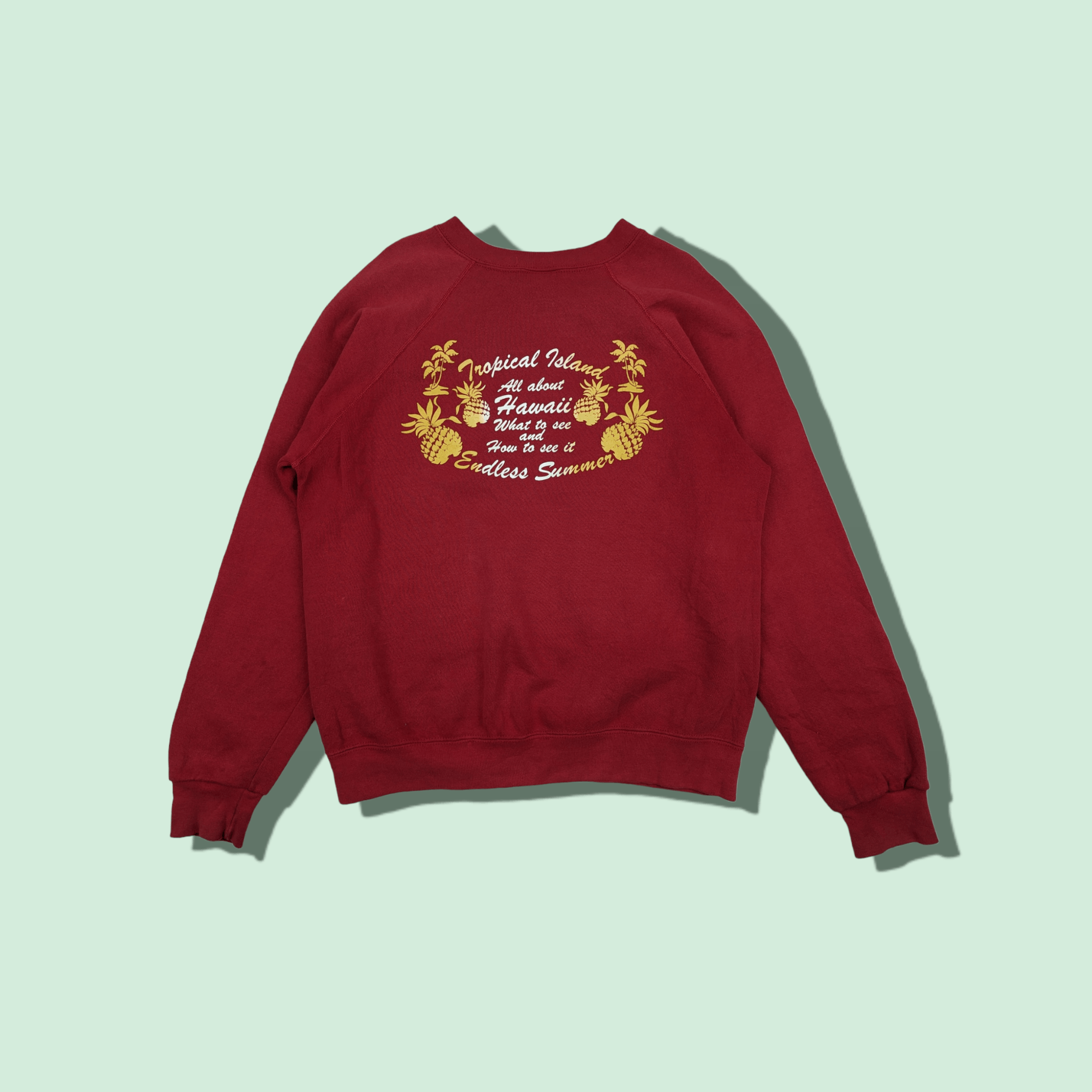 Edwin Vintage 80's EDWIN Hawaii Made In USA Jumper Sweatshirt Size US L / EU 52-54 / 3 - 1 Thumbnail