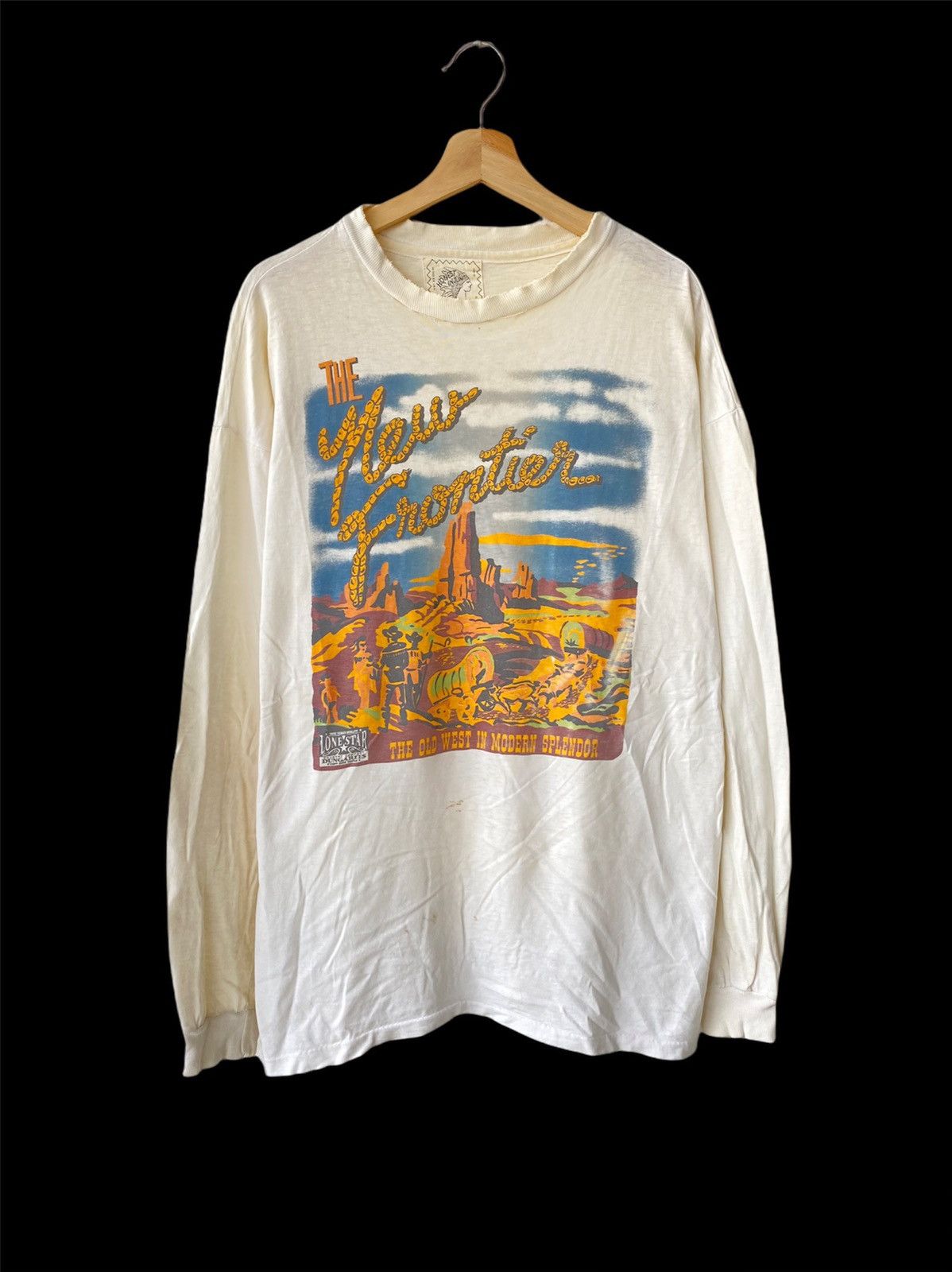 Vintage Vintage 90s Distressed The New Frontier Longsleeve Tees Size US XL / EU 56 / 4 - 1 Thumbnail