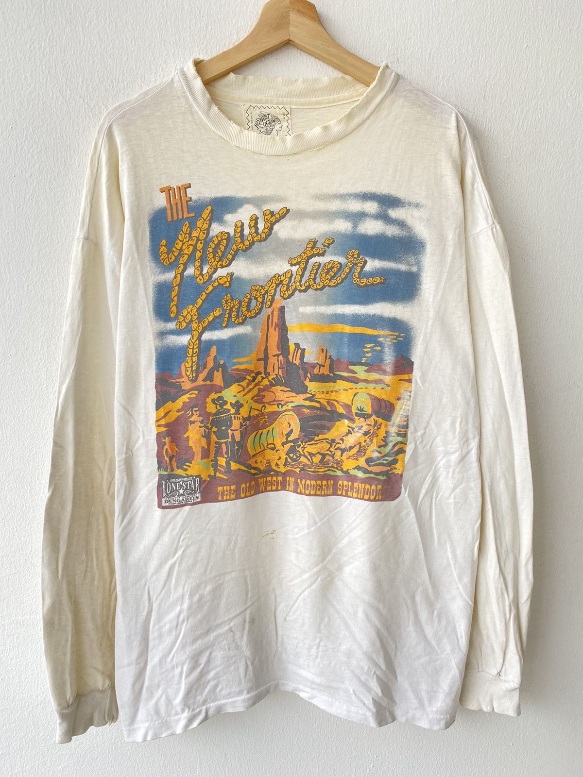 Vintage Vintage 90s Distressed The New Frontier Longsleeve Tees Size US XL / EU 56 / 4 - 2 Thumbnail